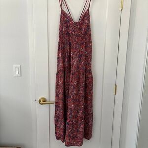 Floral Maxi Dress with Strappy Back